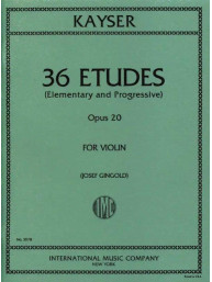 Heinrich Ernst Kayser: 36 Etudes Op. 20 - Gingold (noty na housle)