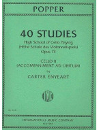 David Popper: 40 Studies - High School of Cello Playing, Op 73 (noty na violoncello)