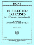 Jakob Dont: 15 Selected Exercises - Greive (noty na housle)