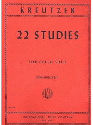 Rodolphe Kreutzer: 22 Studies - Dehn/Huellweck (noty na violoncello)