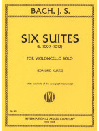 J.S. Bach: 6 Suites Bwv 1007/12 - Kurtz (noty na violoncello)