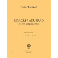 Avner Dorman: Udacrep Akubrad (noty pro perkuse, orchestr, partitura)