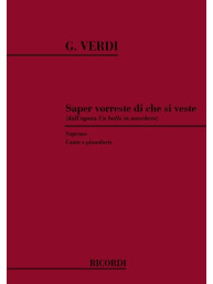 Giuseppe Verdi: Saper Vorreste Di Che Si
