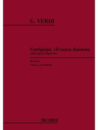 Giuseppe Verdi: Cortigiani, Vil Razza Dannata (noty na klavír, zpěv)