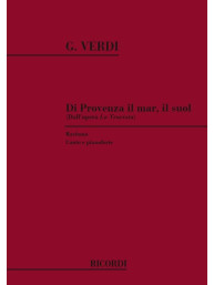 Giuseppe Verdi: Di Provenza Il Mar Il Suol (noty na klavír, zpěv)