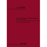 Giuseppe Verdi: Per Me Giunto E' Il Di' Supremo (noty na klavír, zpěv)