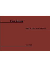 Bruno Maderna: Viola - O Viola D'Amore (noty na violu)