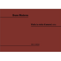 Bruno Maderna: Viola - O Viola D'Amore (noty na violu)