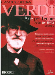 Giuseppe Verdi: Cantolopera - Verdi Arie Per Tenore 2 (noty na klavír, zpěv)(+audio)