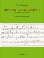 Nicolo Paganini: Quattro omaggi musicali (noty na housle)