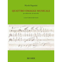 Nicolo Paganini: Quattro omaggi musicali (noty na housle)