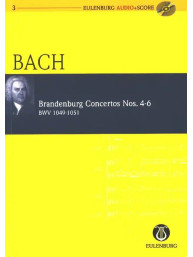 J.S. Bach: Brandenburg Concertos Nos.4-6 BVW 1049-1051 (noty, partitura)(+audio)