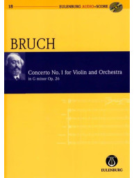 Max Bruch: Concerto No. 1 G minor op. 26 (noty, partitura)(+audio)