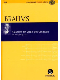 Johannes Brahms: Violin Concerto In D Op.77 (noty, partitura)(+audio)