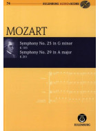 W.A. Mozart: Symphony No. 25 G minor & No. 29 A major (noty, partitura)(+audio)