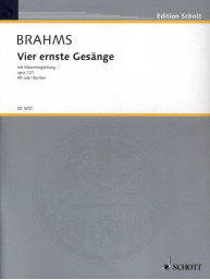 Johannes Brahms: Vier Ernste Gesange Op. 121 (noty na klavír, zpěv)