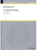Joaquín Rodrigo: 12 Spanish Songs (noty na klavír, zpěv)