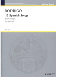 Joaquín Rodrigo: 12 Spanish Songs (noty na klavír, zpěv)
