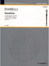 Anton Diabelli: Sonatina C Major (noty na zobcovou flétnu, klavír)