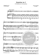 Anton Diabelli: Sonatina C Major (noty na zobcovou flétnu, klavír)