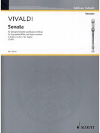 Antonio Vivaldi: Sonata G-Dur RV 59 (noty na zobcovou flétnu, klavír)