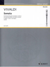 Antonio Vivaldi: Sonata G-Dur RV 59 (noty na zobcovou flétnu, klavír)