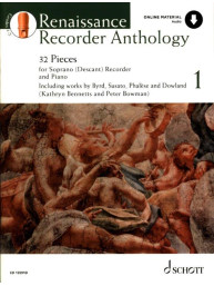 Renaissance Recorder Anthology 1 (noty na zobcovou flétnu, klavír)(+audio)