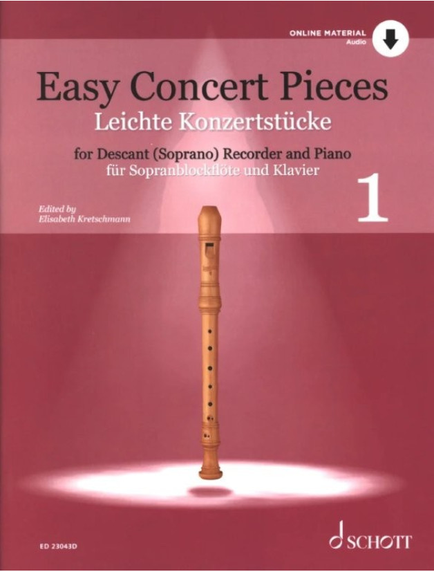 Easy Concert Pieces 1 (noty na zobcovou flétnu, klavír)(+audio)