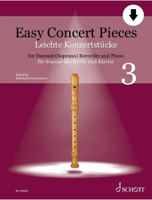 Easy Concert Pieces 3 (noty na zobcovou flétnu, klavír)(+audio)