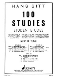 Hans Sitt: 100 Studies - Etüden - Études Op. 32 Vol. 2 (noty na housle)
