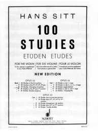 Hans Sitt: 100 Studies - Etüden - Études Op. 32 Vol. 3 (noty na housle)