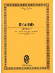 Johannes Brahms: Quartet Op 51 No 2 In A Minor (noty, partitura)