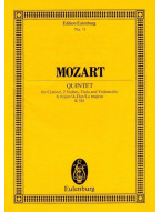 W.A. Mozart: Quintet In A Major K.581 (noty, partitura)