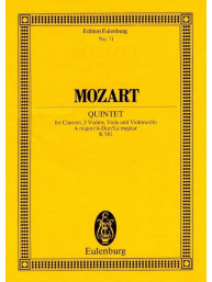 W.A. Mozart: Quintet In A Major K.581 (noty, partitura)