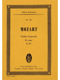W.A. Mozart: Violin Concerto In Bb Major K 207 (noty, partitura)