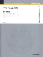Georg Philipp Telemann: Sonata E minor (noty na hoboj, klavír)