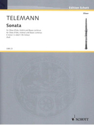 Georg Philipp Telemann: Sonata E minor (noty na hoboj, klavír)