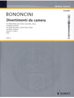 Giovanni Battista Bononcini: Divertimenti Da Camera 4 (noty na zobcovou flétnu, klavír)