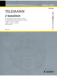 Georg Philipp Telemann: 2 Sonatinas in C minor and A minor (noty na zobcovou flétnu, klavír)