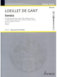 Jean-Baptiste Loeillet: Sonate in G minor op. 3/3 (noty na zobcovou flétnu)