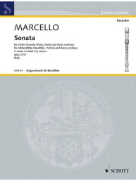 Benedetto Marcello: Sonate in A minor (noty na zobcovou flétnu)