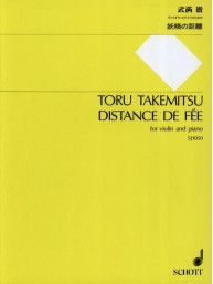 Toru Takemitsu: Distance de Fée (noty na housle, klavír)