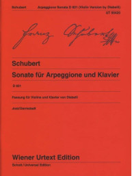 Franz Schubert: Sonata for Arpeggione and Piano D 821 (noty na housle, klavír)