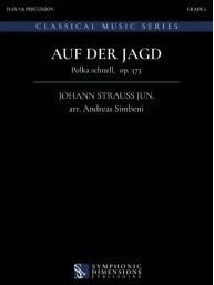 Johann Strauss Jr.: Auf der Jagd (noty pro 5-členný flexibilní orchestr, party, partitura)