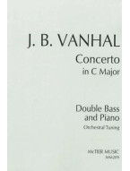 Jan Křtitel Vaňhal: Concerto In C Major (noty na kontrabas, klavír)
