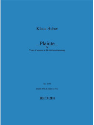 Klaus Huber: ...Plainte...für Luigi Nono (noty na violu)