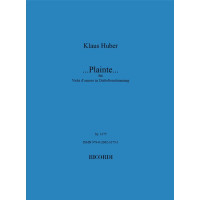 Klaus Huber: ...Plainte...für Luigi Nono (noty na violu)