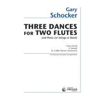 Gary Schocker: Three Dances for Two Flutes (noty pro 2 příčné flétny, klavír)