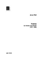 Arvo Pärt: Fratres (noty na housle klavír)