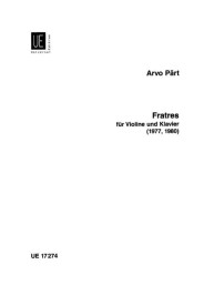 Arvo Pärt: Fratres (noty na housle klavír)